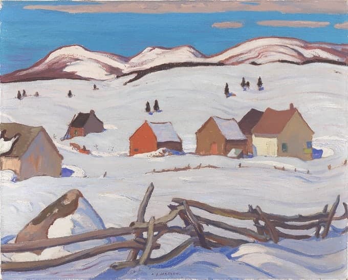 A.y. Jackson Laurentian Country Winter Ca. 1926 Hand Painted Reproduction museum quality
