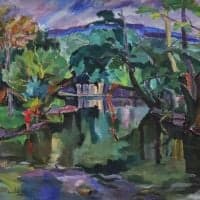 Adalbert Erdeli Quiet River. Shelestovo 1947 Hand Painted Reproduction