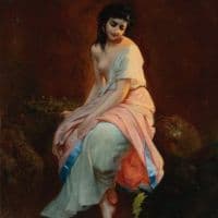 Adolphe Piot The Bather Hand Painted Reproduction