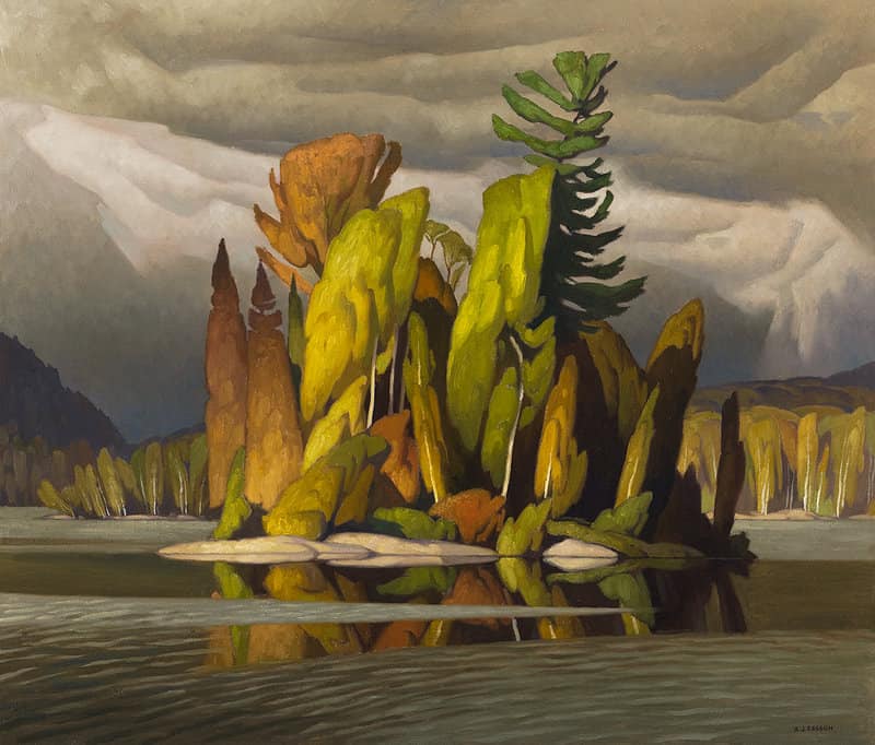 Aj Casson Little Island 1965 Hand Painted Reproduction museum quality