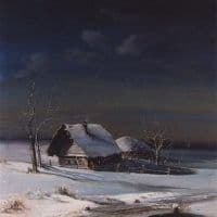 Aleksey Savrasov Winter Landscape 1871 Hand Painted Reproduction