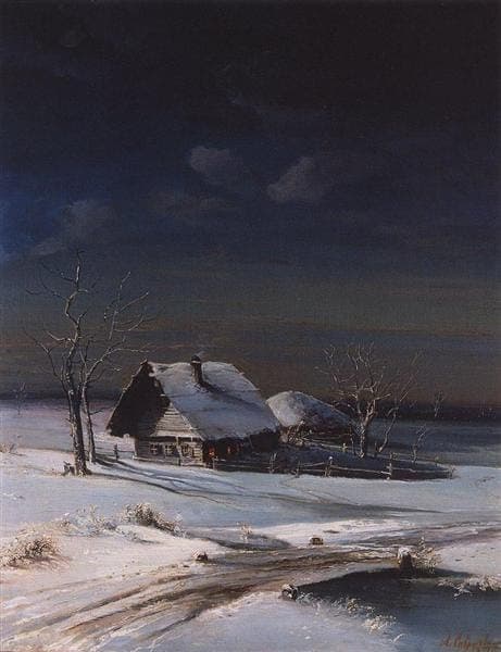 Aleksey Savrasov Winter Landscape 1871 Hand Painted Reproduction museum quality