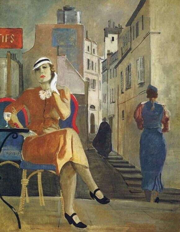 Alexander Deineka Paris. In The Cafe 1935 Hand Painted Reproduction museum quality