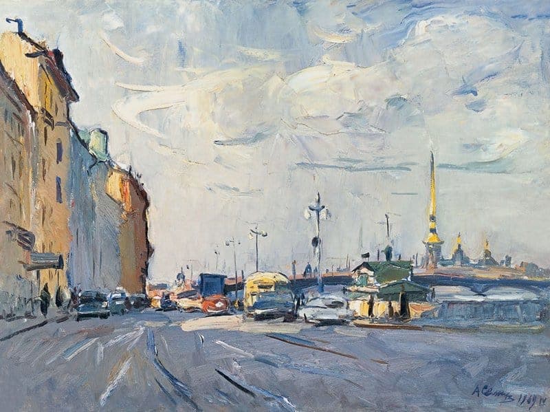 Alexander Semionov Leningrad In The Morning 1969 Hand Painted Reproduction museum quality