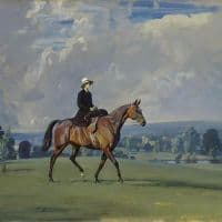 Alfred James Munnings Portrait Of Lady Violet Astor Ca. 1920 Hand Painted Reproduction