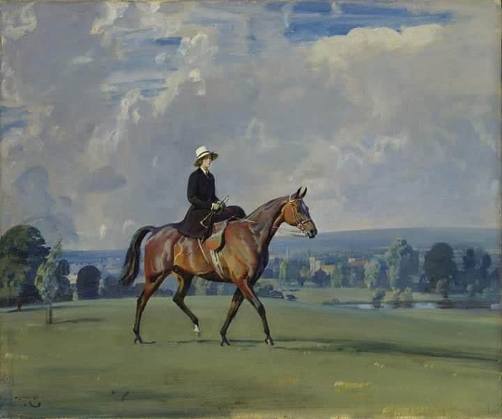 Alfred James Munnings Portrait Of Lady Violet Astor Ca. 1920 Hand Painted Reproduction museum quality