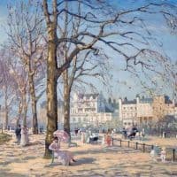 Alice Maud Fanner Spring In Hyde Park Ca.1910 Hand Painted Reproduction