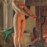 Anders Zorn In Front Of The Fire Place