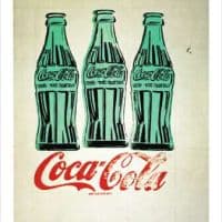 Andy Warhol 3 Coke Bottles Hand Painted Reproduction