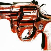 Andy Warhol Gun Hand Painted Reproduction