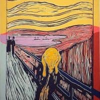 Andy Warhol The Scream After Munch 1984 Hand Painted Reproduction