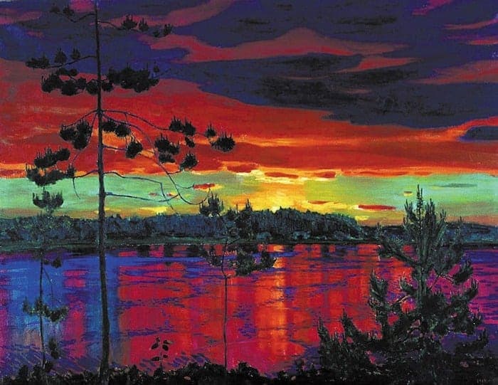 Arkady Rylov Coucher De Soleil 1917 Hand Painted Reproduction museum quality