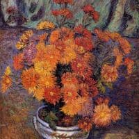 Armand Guillaumin A Vase Of Chrysanthemums - 1885 Hand Painted Reproduction