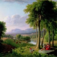 Asher Brown Durand View Near Rutland Vermont 1837 Hand Painted Reproduction
