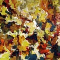 Audrey Flack Abstract Expressionist Autumn Sky 1953 Hand Painted Reproduction