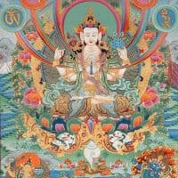 Avalokiteshvara Hand Painted Reproduction