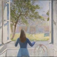 Balthus Girl At A Window Hand Painted Reproduction