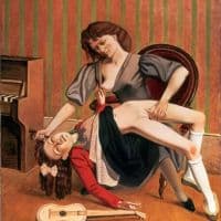 Balthus Guitar Lesson Hand Painted Reproduction