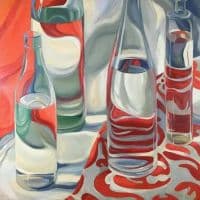 Barbara Swan Red White And Gray - 1971 Hand Painted Reproduction