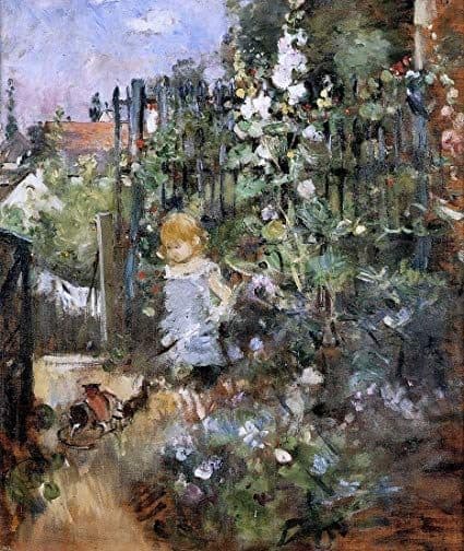 Berthe Morisot Child In The Rose Garden - 1881 Hand Painted Reproduction museum quality