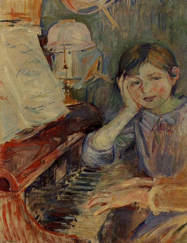 Berthe Morisot Julie Listening 1888 Hand Painted Reproduction museum quality