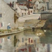 Blandford Fletcher The Old Mill Pond Swanage Dorset - 1890 Hand Painted Reproduction