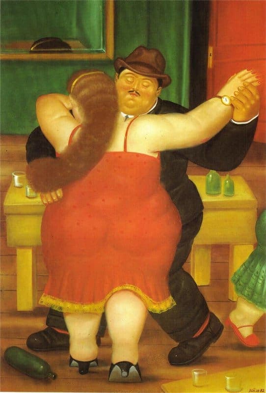 Botero Couple Dancing Hand Painted Reproduction museum quality