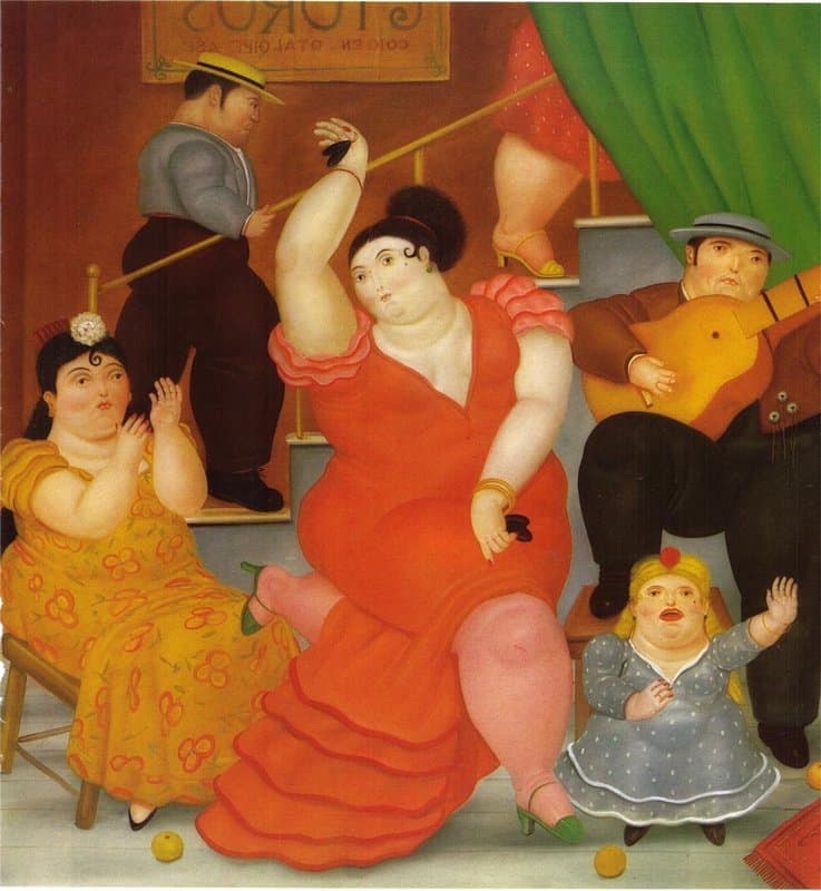 Botero Flamenco Hand Painted Reproduction museum quality