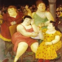 Botero Four Women Hand Painted Reproduction