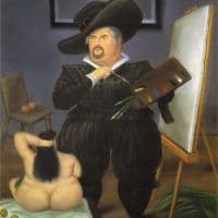 Botero Self-portrait As Velasquez Hand Painted Reproduction
