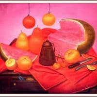 Botero Still Life With Watermelon Hand Painted Reproduction