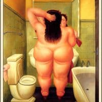 Botero The Bath Hand Painted Reproduction