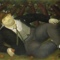 Botero The Poet Hand Painted Reproduction