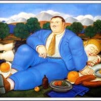 Botero The Siesta Hand Painted Reproduction