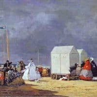 Boudin Approaching Storm - 1864 Hand Painted Reproduction