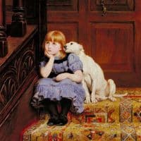 Briton Riviere Sympathy Ca. 1878 Hand Painted Reproduction