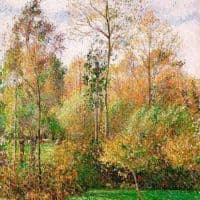 Camille Pissarro - Autumn Poplars Eragny 1894 Hand Painted Reproduction
