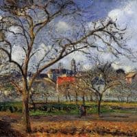 Camille Pissarro An Orchard In Pontoise In Winter 1887 Hand Painted Reproduction