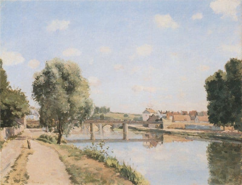 Camille Pissarro Le Pont Du Chemin De Fer Pontoise 1873 Hand Painted Reproduction museum quality