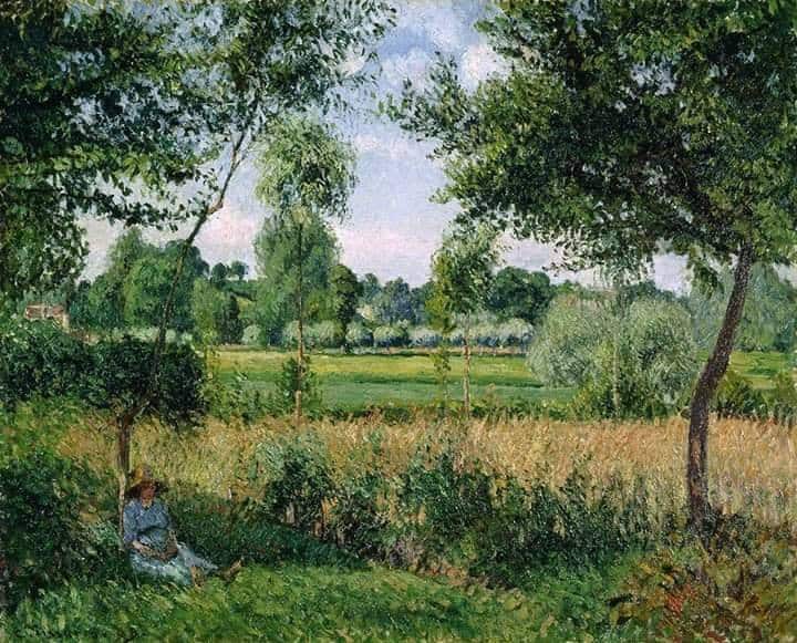 Camille Pissarro Morning Sunlight Effect Eragny 1899 Hand Painted Reproduction museum quality