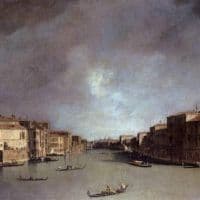 Canaletto Grand Canal- Looking From Palazzo Balbi Hand Painted Reproduction