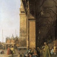 Canaletto Piazza San Marco Looking East From The Southwest Corner Hand Painted Reproduction