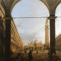 Canaletto Piazza San Marco Looking East Hand Painted Reproduction