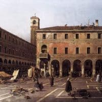 Canaletto The Campo Di Rialto Hand Painted Reproduction