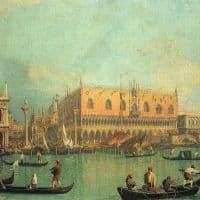 Canaletto The Doge S Palace With The Piazza Di San Marco Hand Painted Reproduction