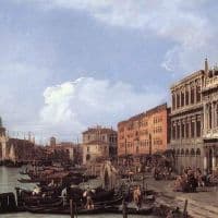 Canaletto The Molo Looking West Hand Painted Reproduction