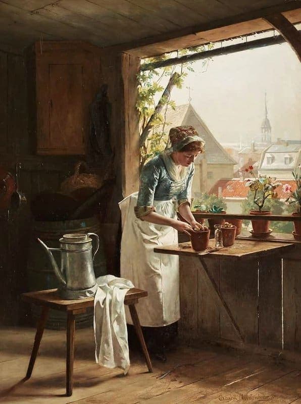 Carl Henrik Nordenberg Woman At A Window 1885 Hand Painted Reproduction museum quality