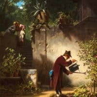Carl Spitzweg The Flower Friend Hand Painted Reproduction