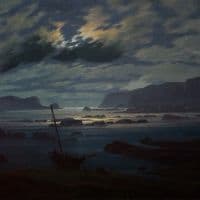 Caspar David Friedrich The Northern Sea In Moonlight Hand Painted Reproduction
