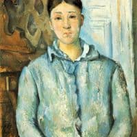 Cezanne Paul Madame Cezanne In Blue Hand Painted Reproduction